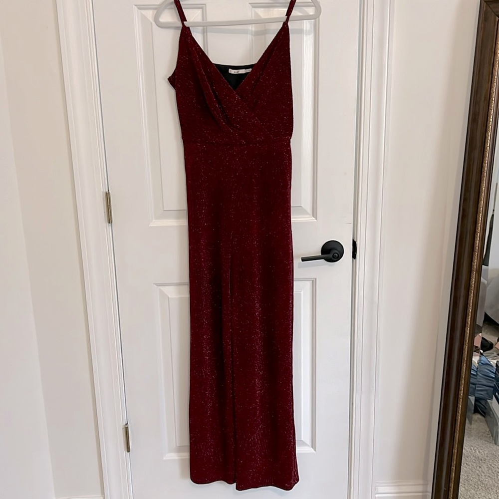 Burgundy jumpsuit